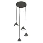 Emibig Pendelleuchte Elit Stahl Schwarz | Geeignet für 4x GX53 - Max 10W